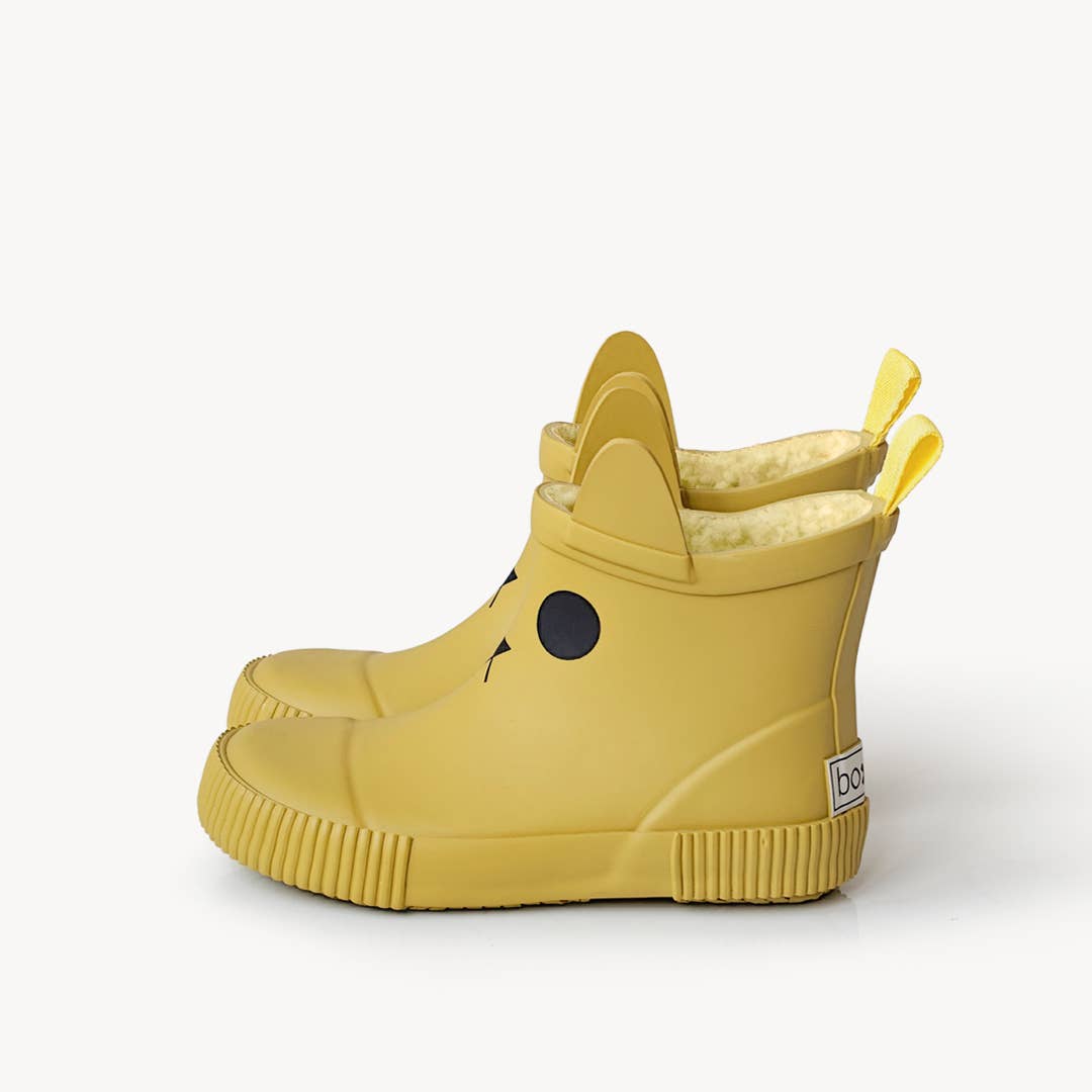 KERRAN Fleece-Lined Thermal Rain Boot - Mustard : 27