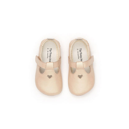 Baby Mary Janes Cherish - Metalic Salmon