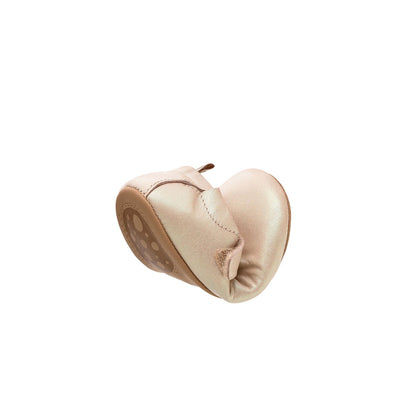 Baby Mary Janes Cherish - Metalic Salmon