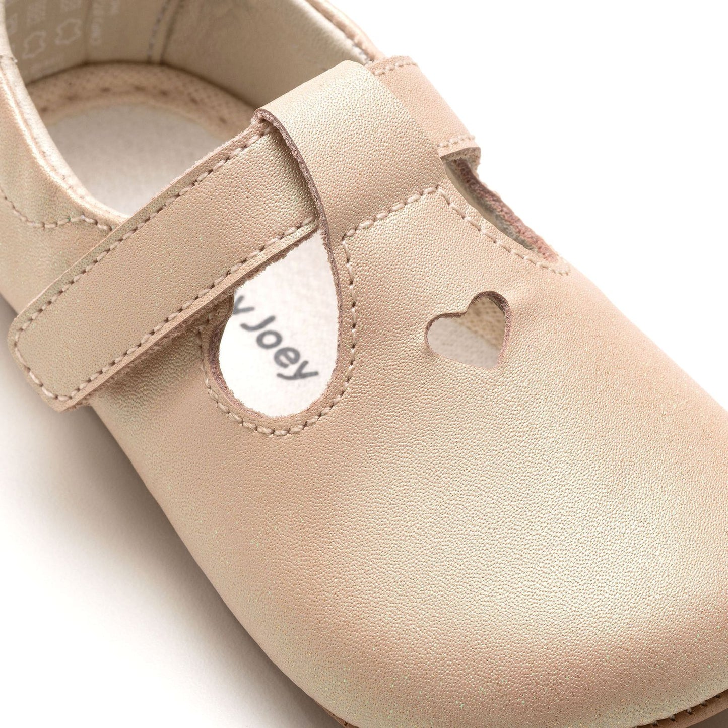 Baby Mary Janes Cherish - Metalic Salmon