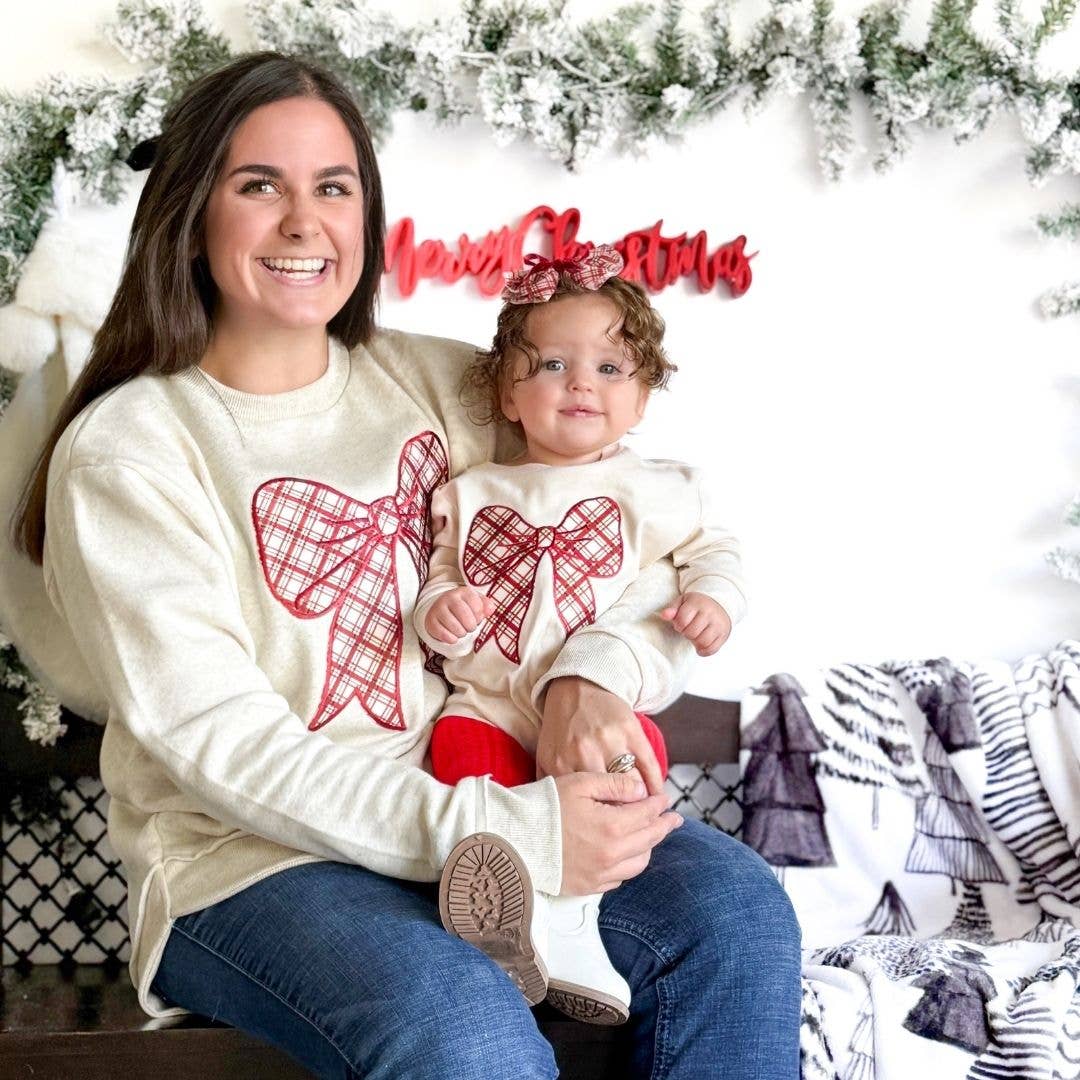 Christmas Plaid Layered Bow Baby Headband - Hair Bows