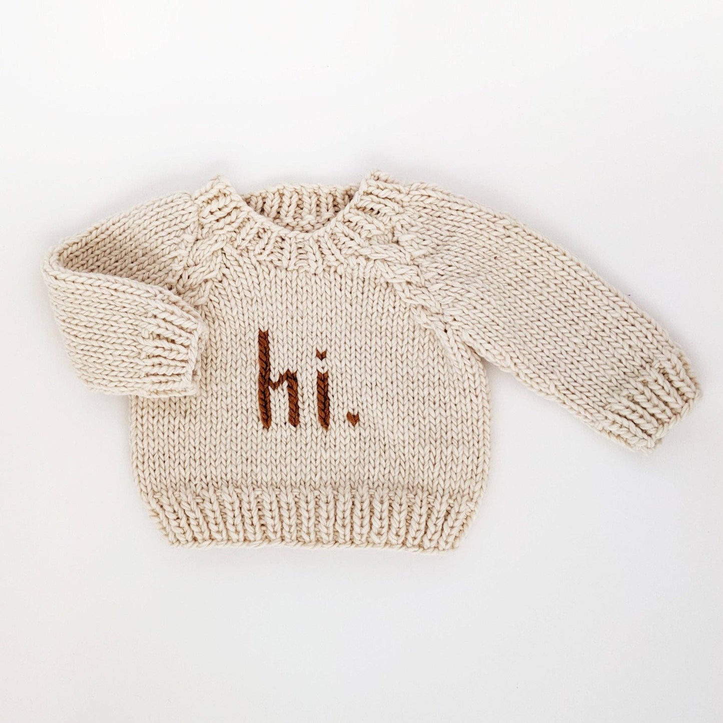Hi. Pecan Crew Neck Sweater Baby & Toddler: 0-6 months