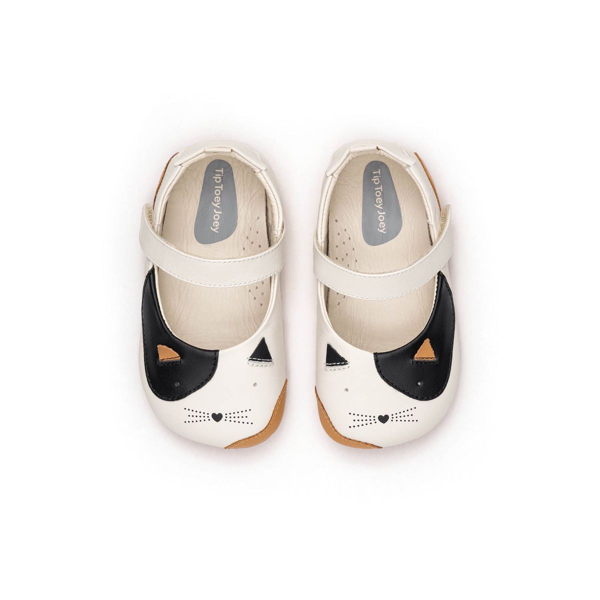 Toddler Mary Janes Kitten - Tapioca/ Black/ Hay