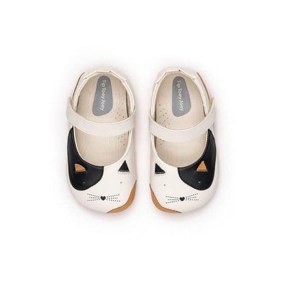Toddler Mary Janes Kitten - Tapioca/ Black/ Hay