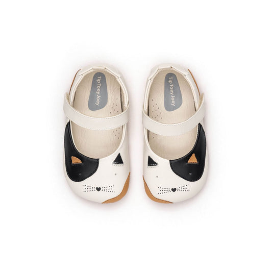 Toddler Mary Janes Kitten - Tapioca/ Black/ Hay