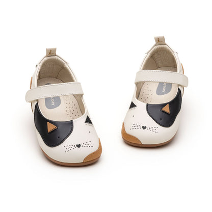 Toddler Mary Janes Kitten - Tapioca/ Black/ Hay