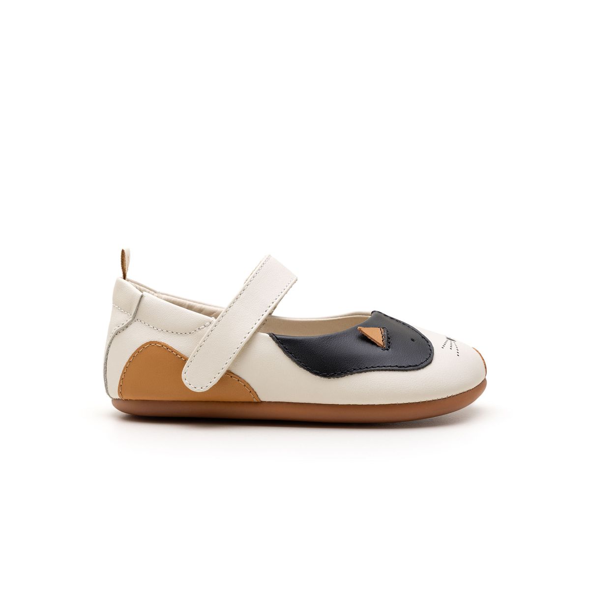 Toddler Mary Janes Kitten - Tapioca/ Black/ Hay