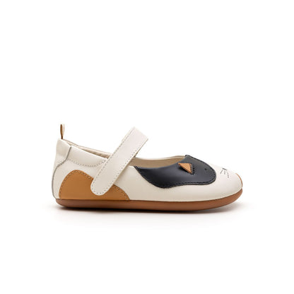 Toddler Mary Janes Kitten - Tapioca/ Black/ Hay