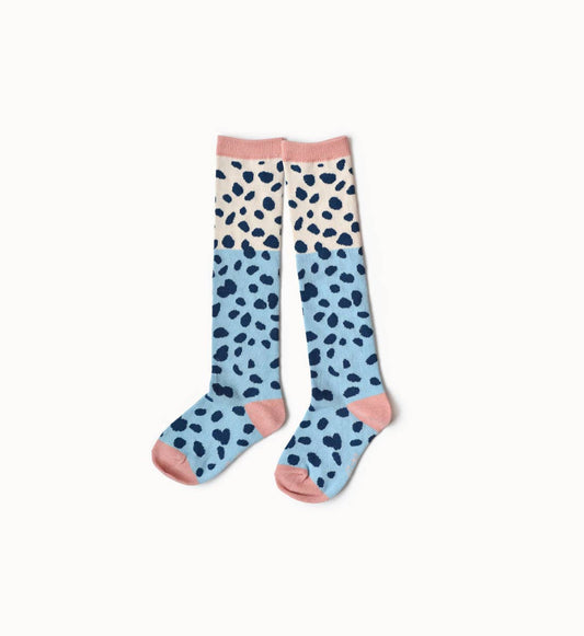 Snow Blue Long Socks for Kids: 21/23 (2-3 ANS)