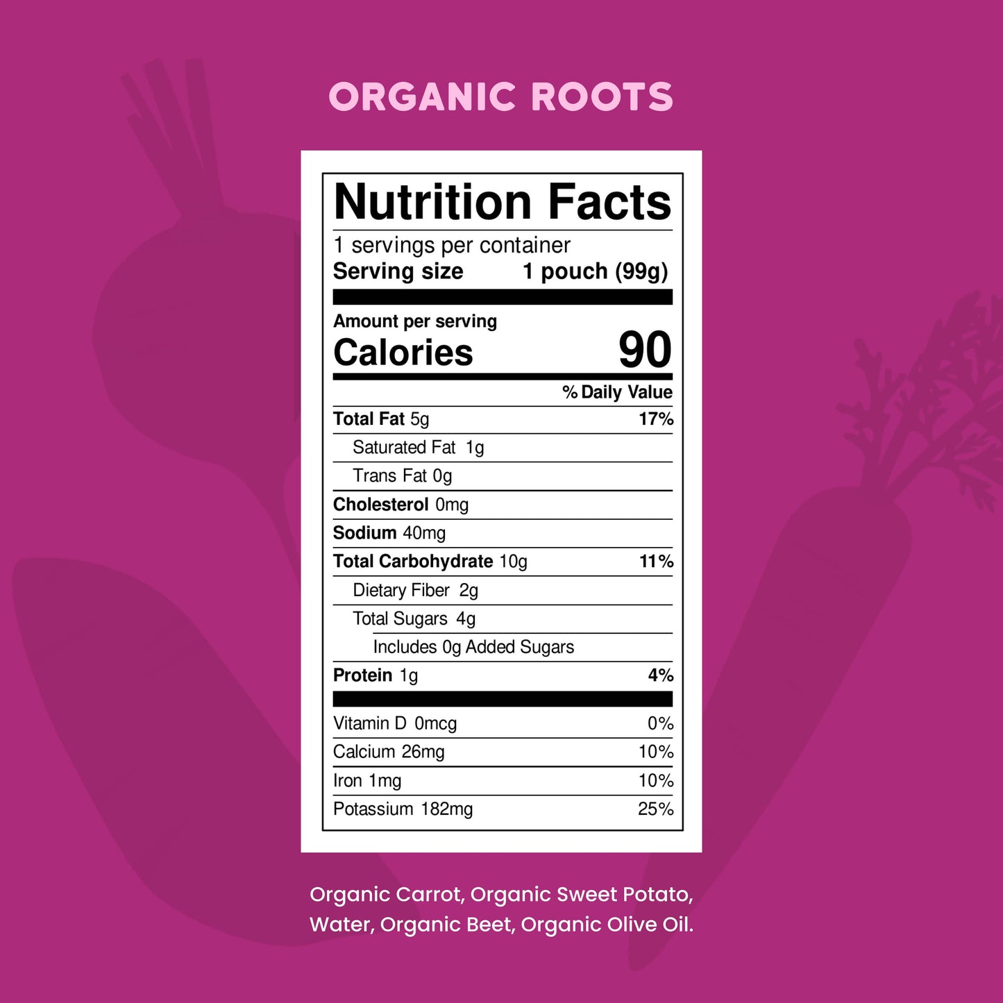 Organic Roots Baby Food Pouch (6 Pouches)