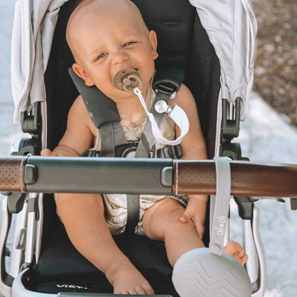 Ali+Oli Linen Pacifier Clips (set of 3)
