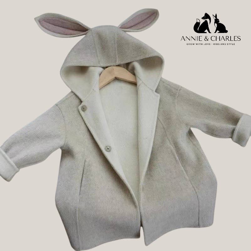Annie & Charles® Wool Coat RABBIT: Beige