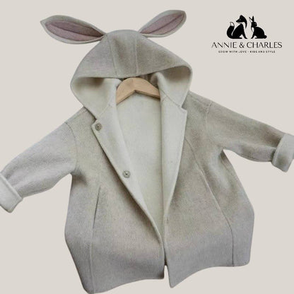 Annie & Charles® Wool Coat RABBIT: Beige
