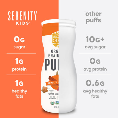Pumpkin & Cinnamon Organic Grain Free Puffs (6 Cans)