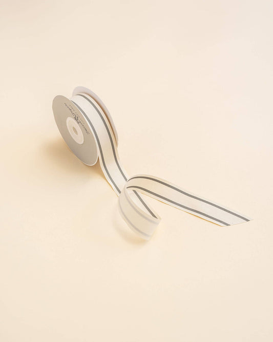 'Sage Stripe' Cotton Ribbon