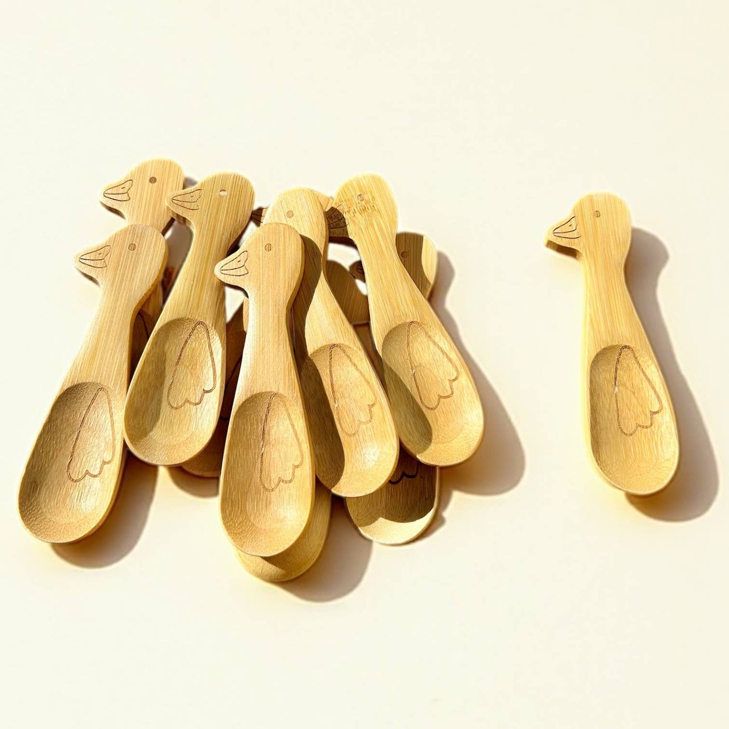 Bamboo Animal Kids & Toddler Utensils | Duck Spoon