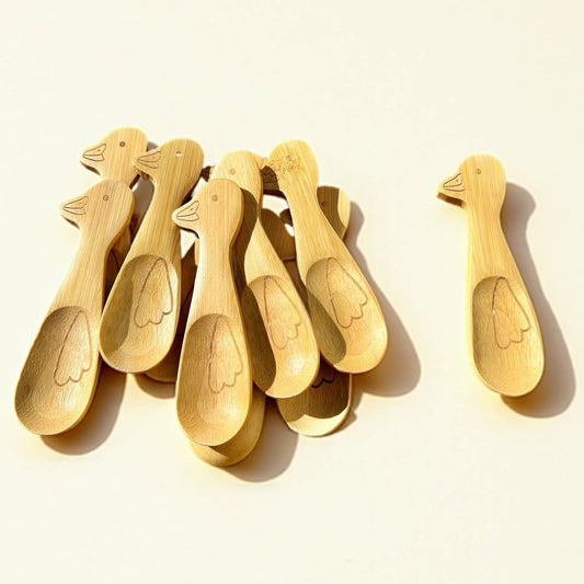 Bamboo Animal Kids & Toddler Utensils | Duck Spoon