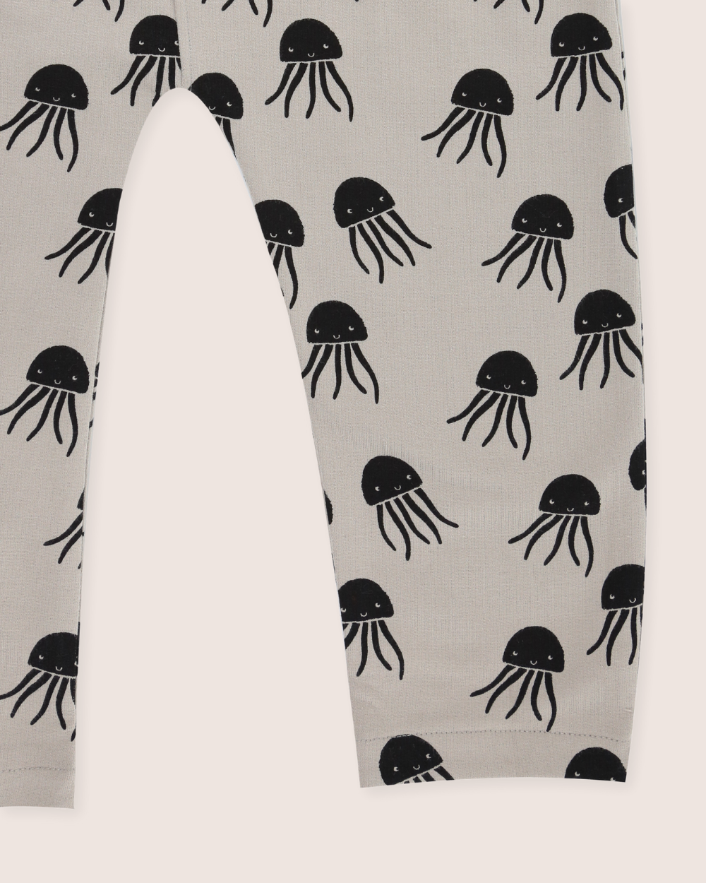 Jellyfish Print Dungarees: Sand / 3-4 Years