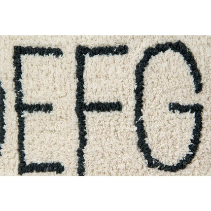 Pouffe ABC Natural - Black: 8" x 2'4" x 2'4"
