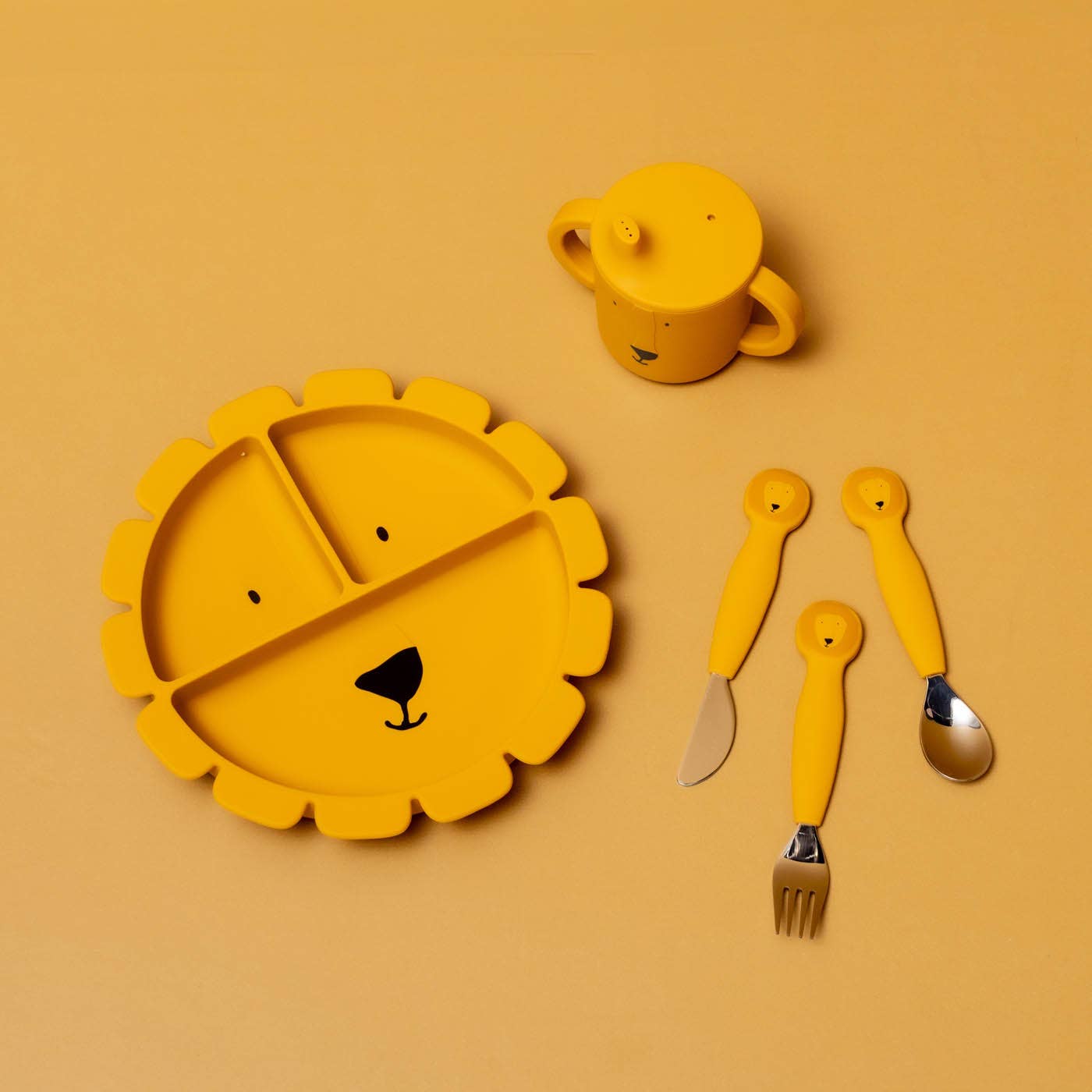 Trixie Silicone Cutlery Set, 3-Pack | Baby Toddler Utensils