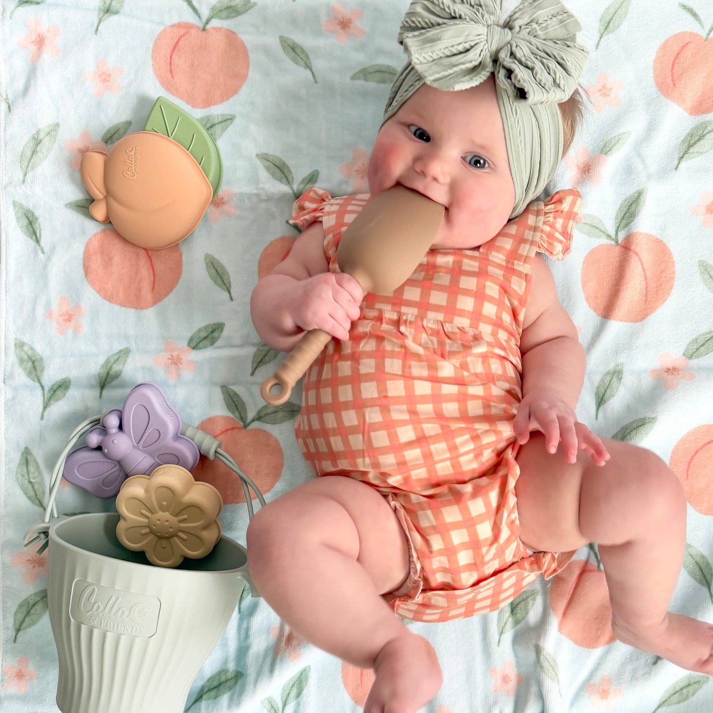 Peach Blossom Silicone Beach Toy Set