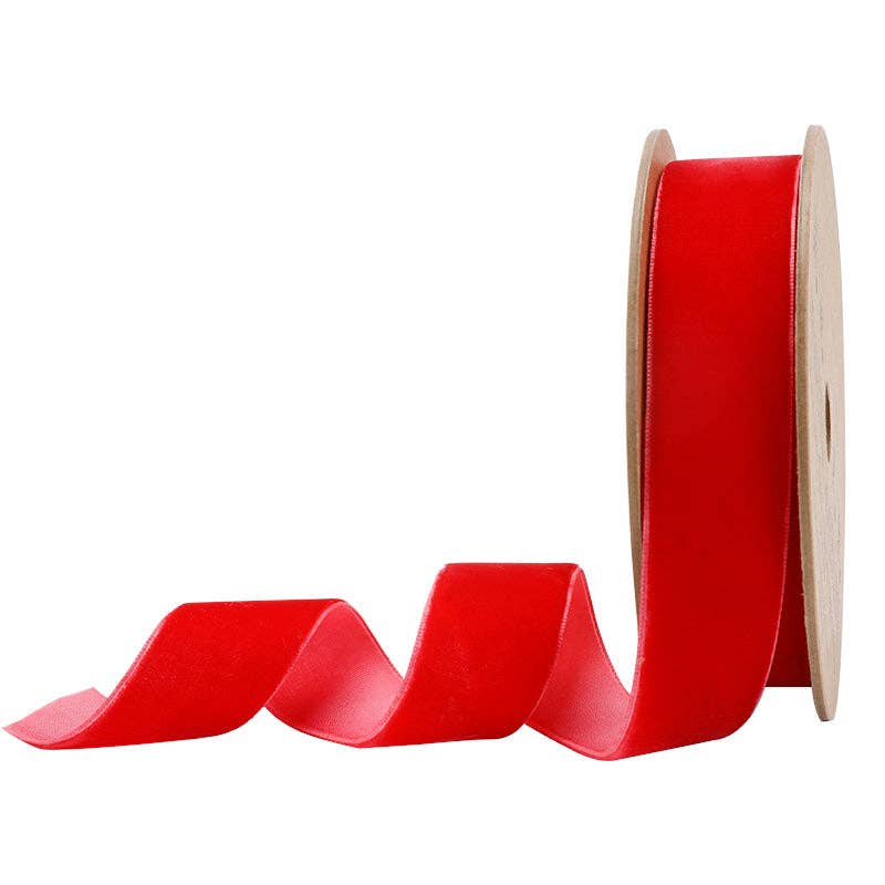 17 Colors | 1" Velvet Ribbon | 10 Yard Roll: Bay Leaf