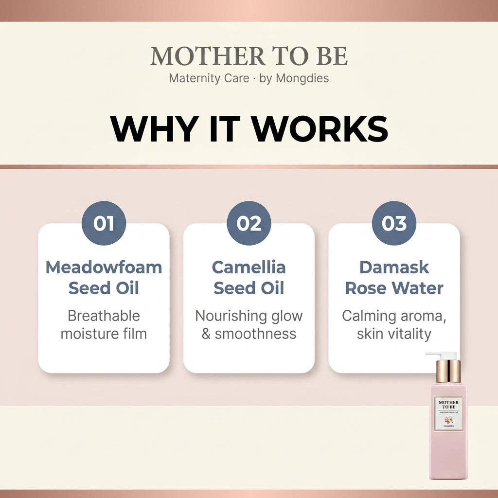 Mother To Be Rose Aroma Multi Oil 200ml | Nourishing Maternity Body Oil | Made in Korea