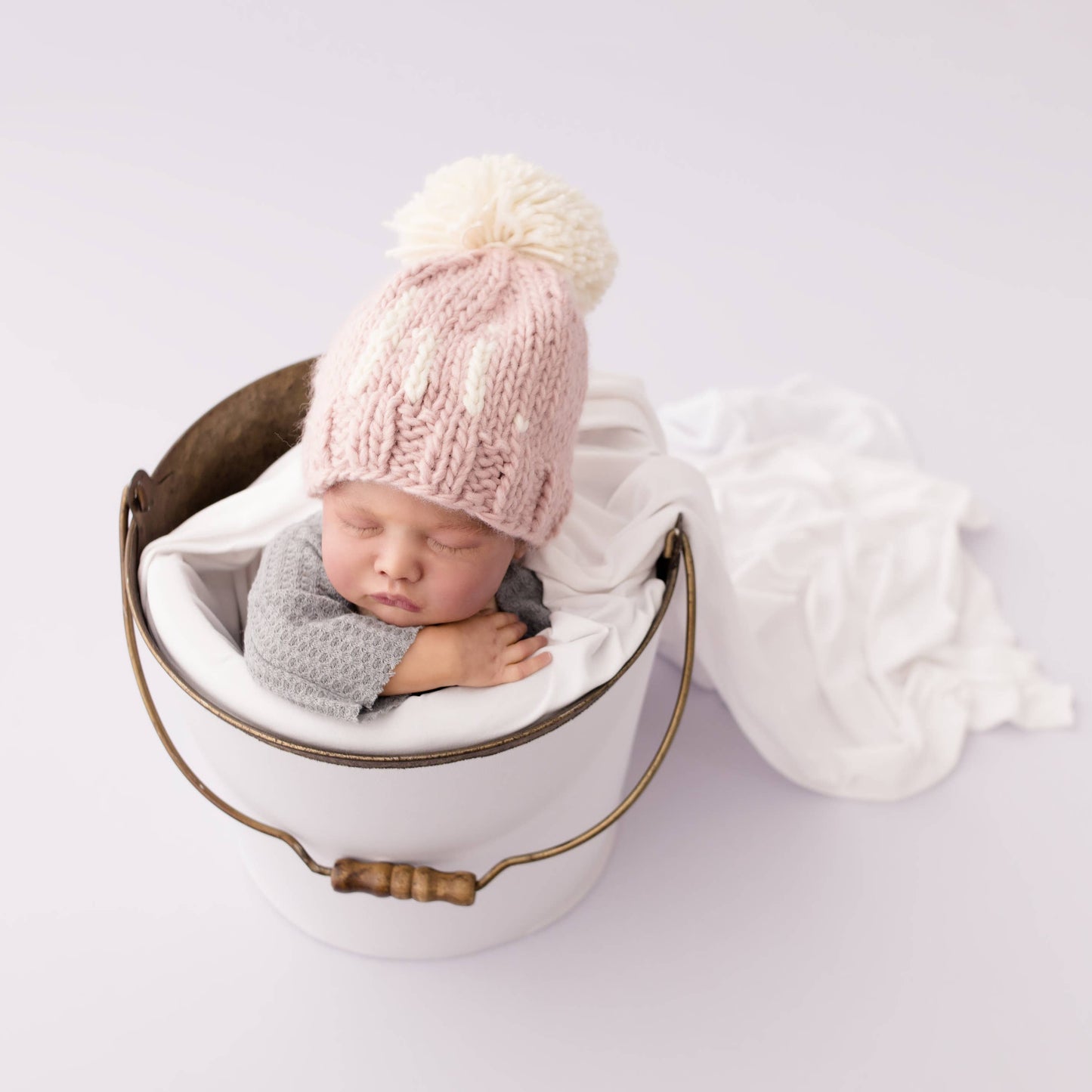 Hi. Rosy Hand Knit Beanie Hat Baby & Kids: S (0-6 months)