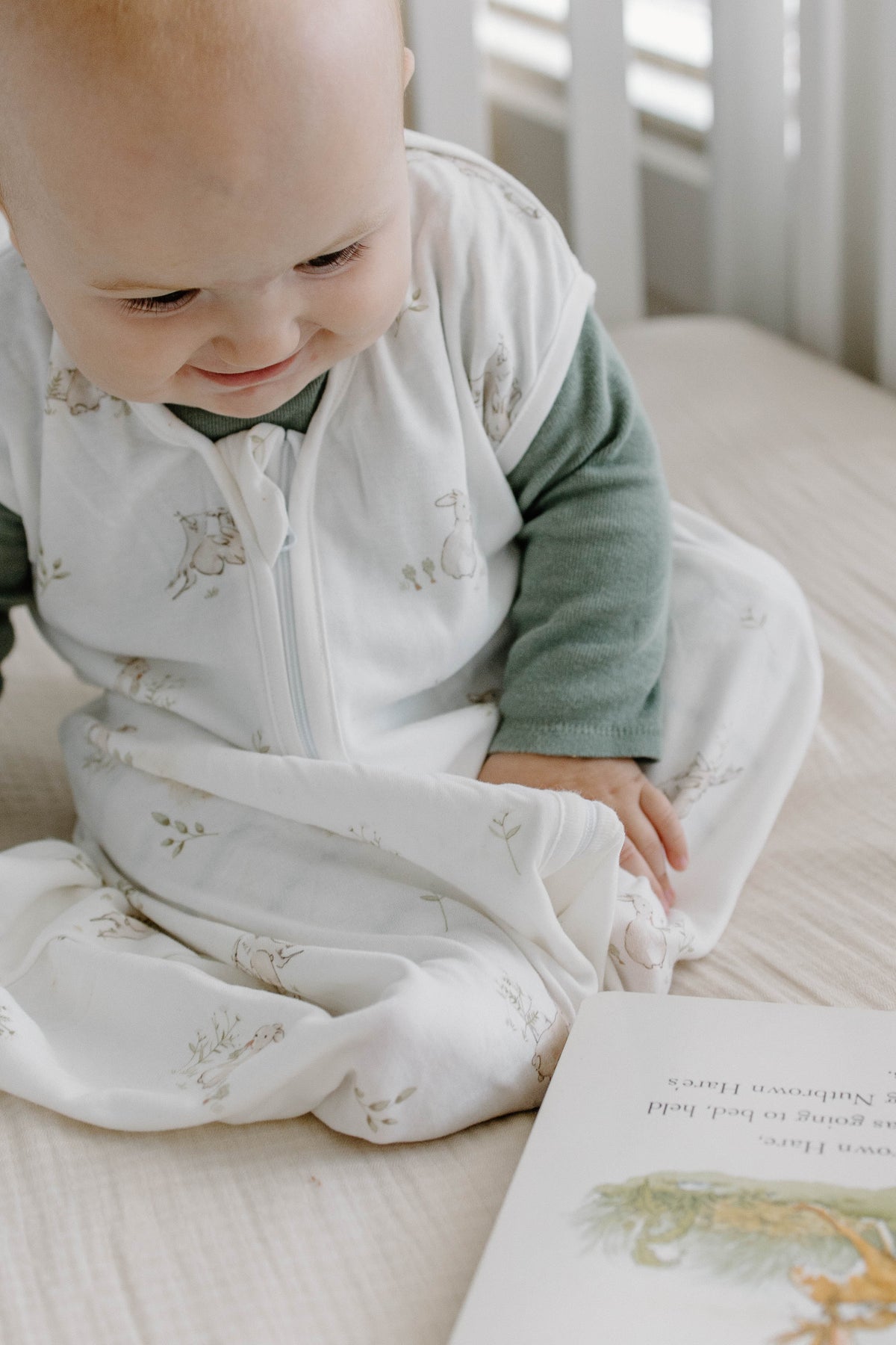 Coco Cuddle Bamboo Muslin Baby Sleep Sack 0.5 TOG, Garden Blue