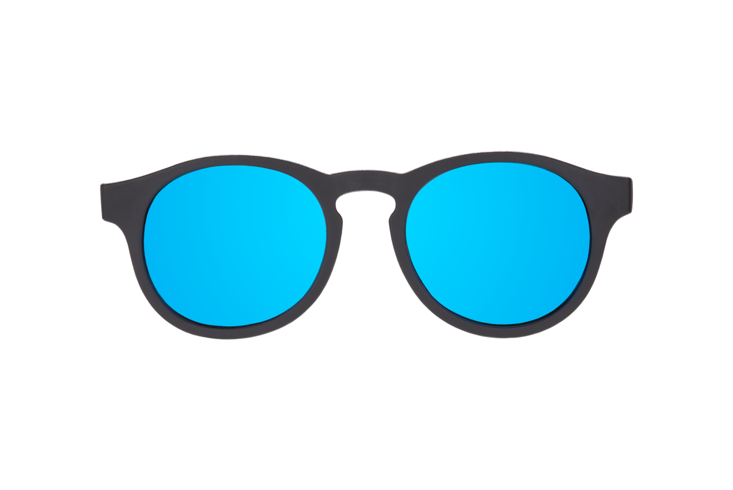 Jet Black w/ Cobalt Blue Lens  Polarized Keyhole Sunglasses