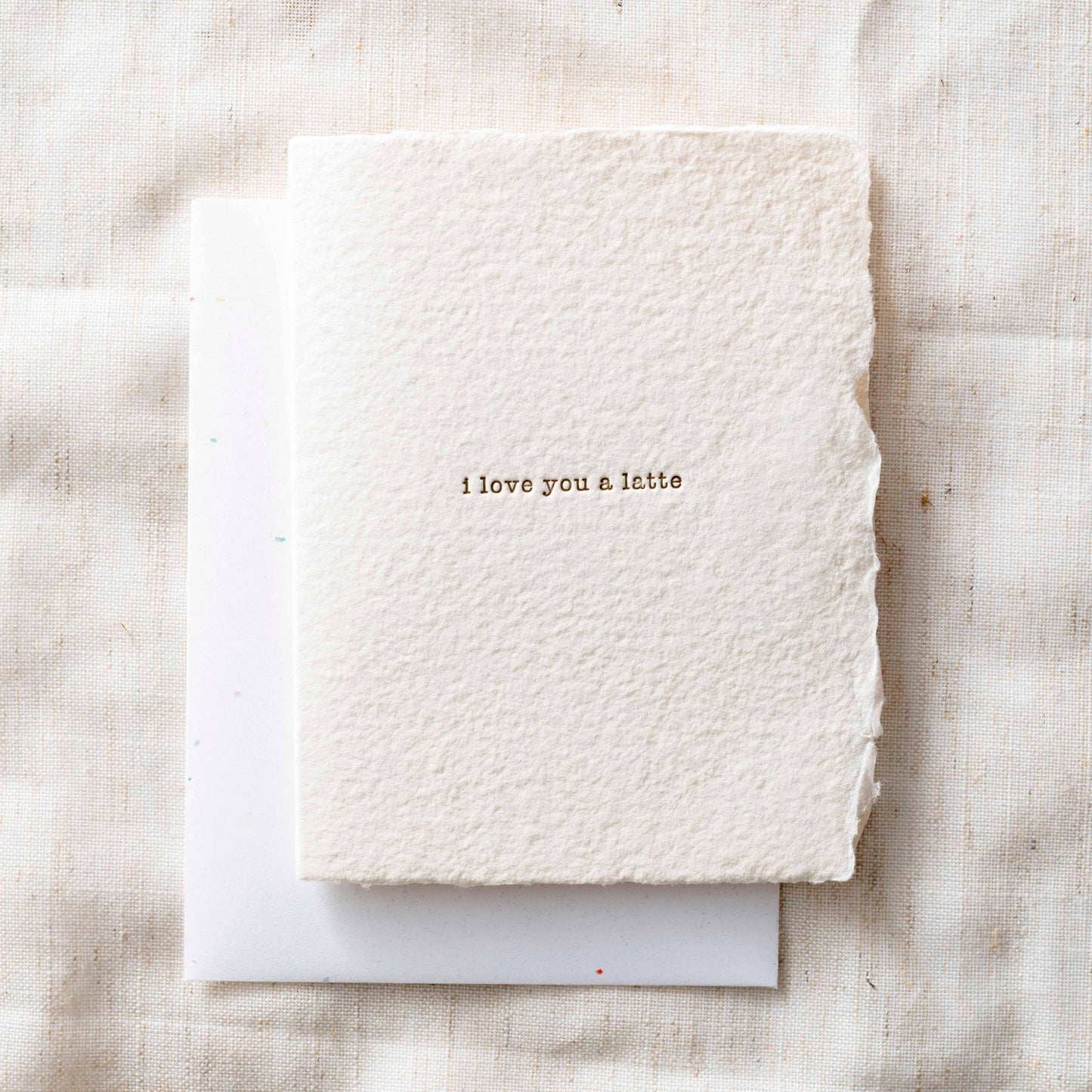 Latte Love | Coffee Greeting Card: Flat A2 Greeting Card. Blank on Back.