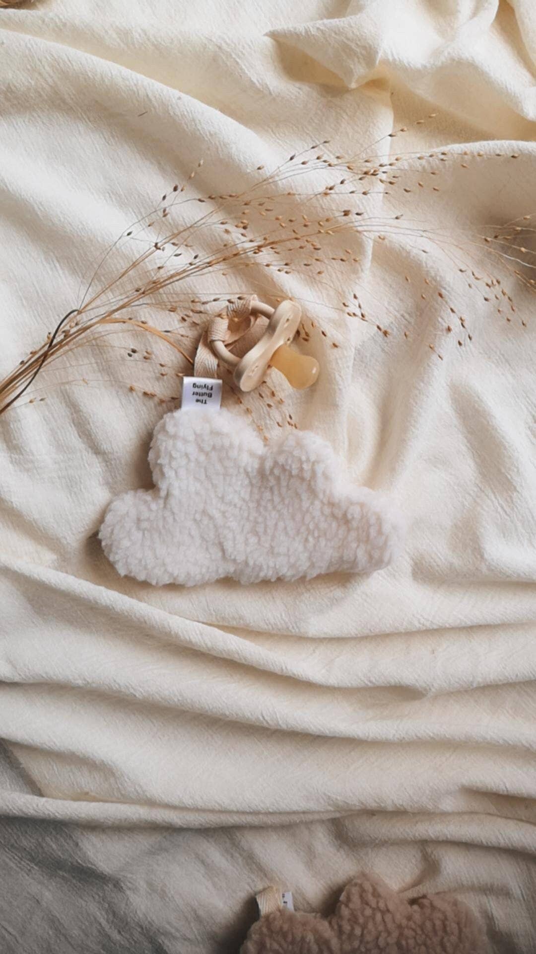 Cloud pacifier clip: Camel