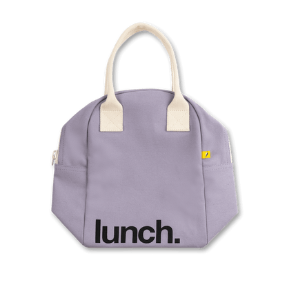 Zipper Lunch Bag - ‘Lunch’ Lavender