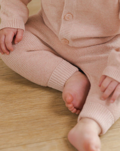 Knit Pant - Heathered Rose
