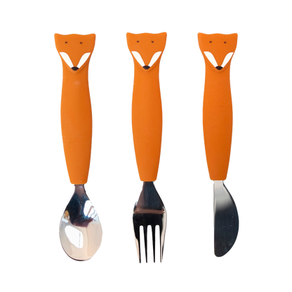 Trixie Silicone Cutlery Set, 3-Pack | Baby Toddler Utensils