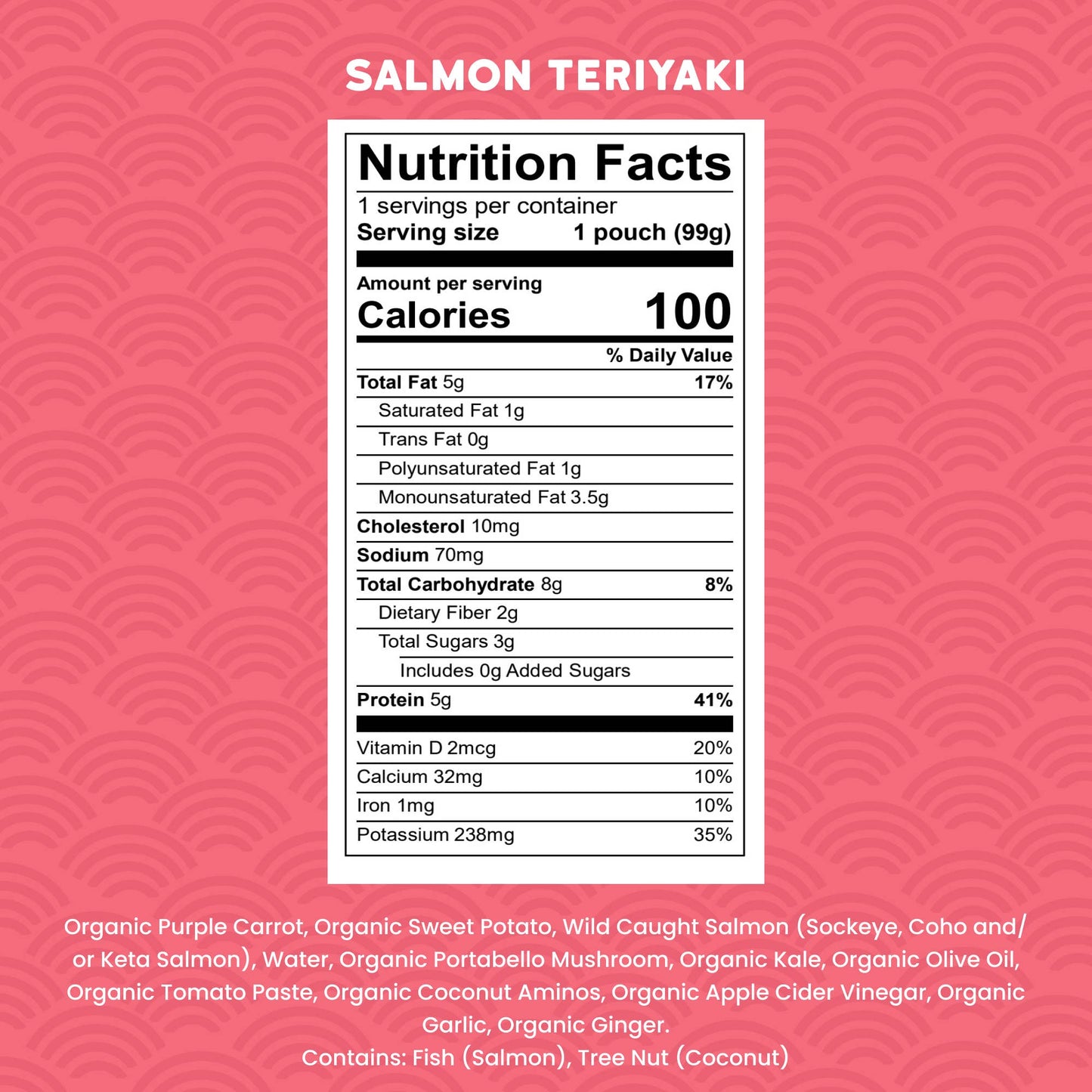 Salmon Teriyaki Baby Food (6 Pouches)