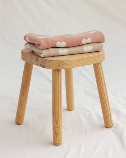 Heart Knit Sweater Pink