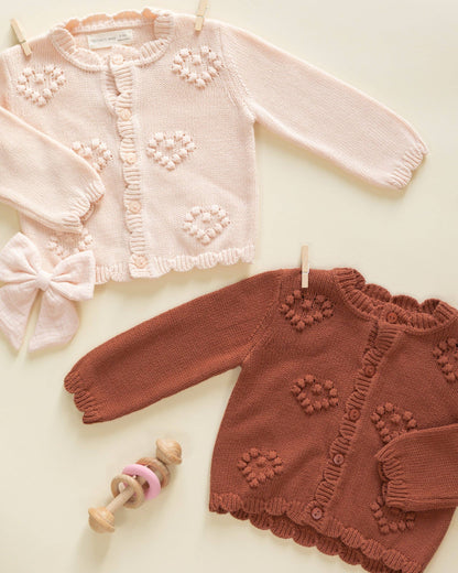 Quincy Mae Knit Cardigan - Petal