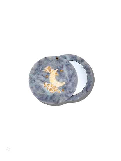 Hand-painted Celestial Moon Compact Mirror
