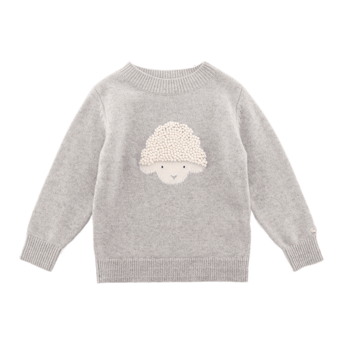 Denn Merino Wool Sweater | Lammy | Soft Grey Melange - Soft Grey Melange