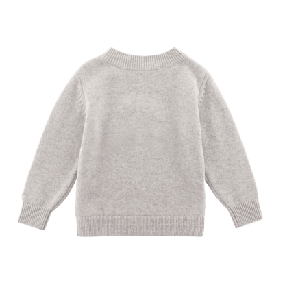 Denn Merino Wool Sweater | Lammy | Soft Grey Melange - Soft Grey Melange