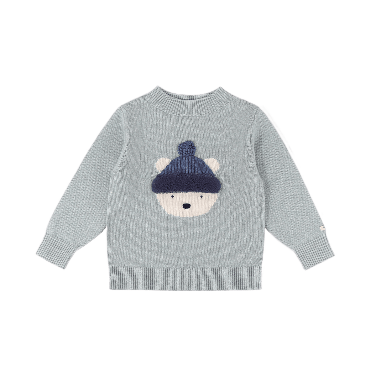 Denn Merino Wool Sweater | Polar Bear | Cloud Blue Melange - Cloud Blue Melange