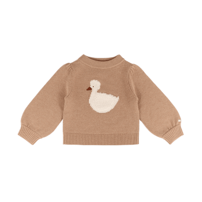 Denna Merino Wool Sweater | Duck | Hazelnut - Hazelnut