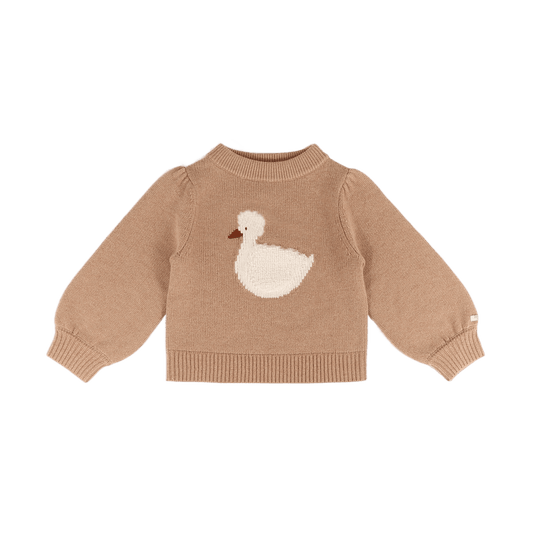 Denna Merino Wool Sweater | Duck | Hazelnut - Hazelnut
