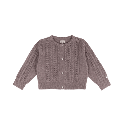 Danik Merino Wool Cardigan | Dark Taupe Melange - Dark Taupe Melange