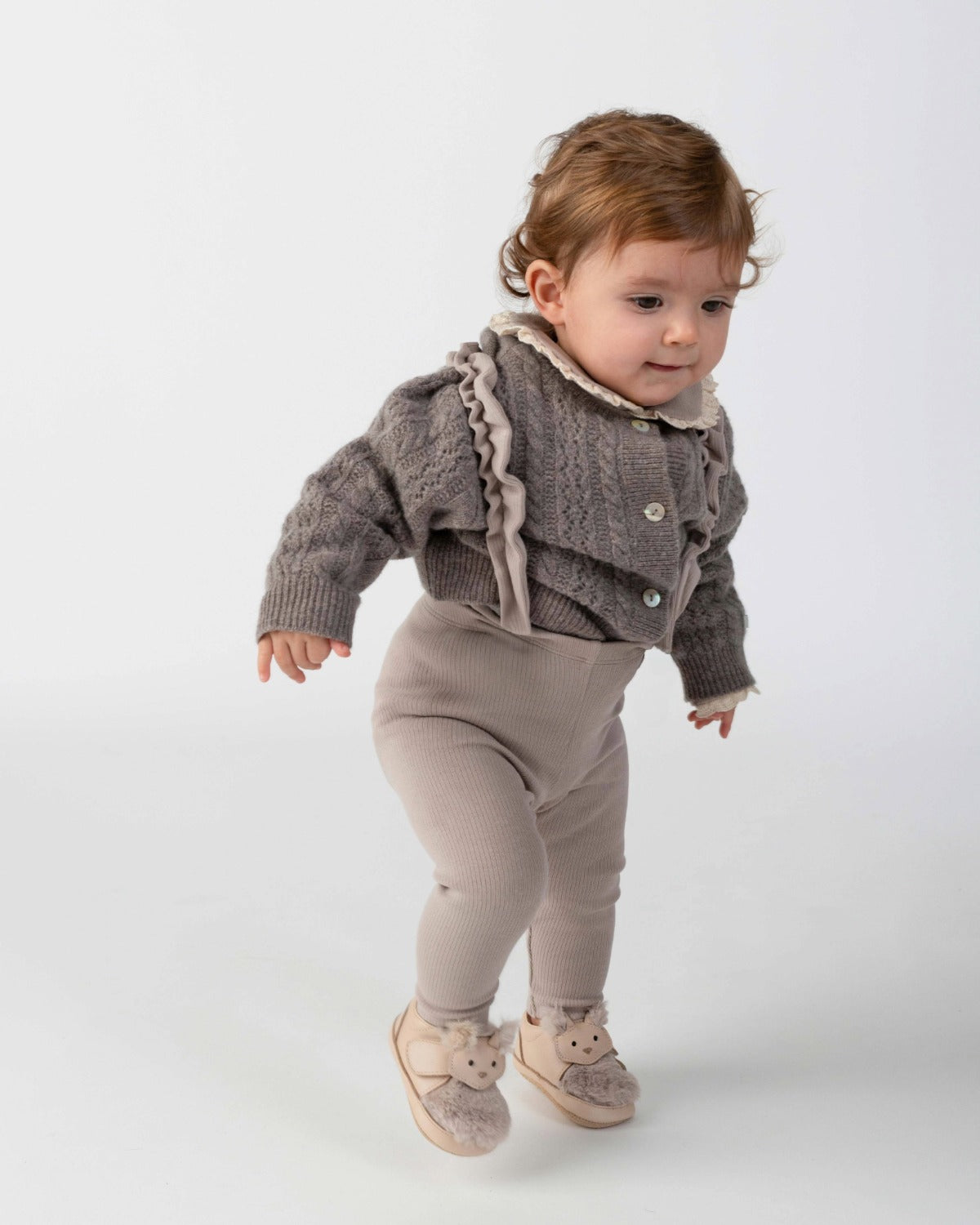 Danik Merino Wool Cardigan | Dark Taupe Melange - Dark Taupe Melange