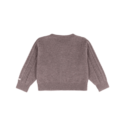 Danik Merino Wool Cardigan | Dark Taupe Melange - Dark Taupe Melange