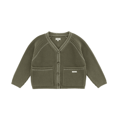 Khalan Cardigan | Stone Green - Stone Green