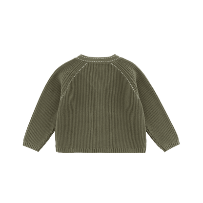 Khalan Cardigan | Stone Green - Stone Green