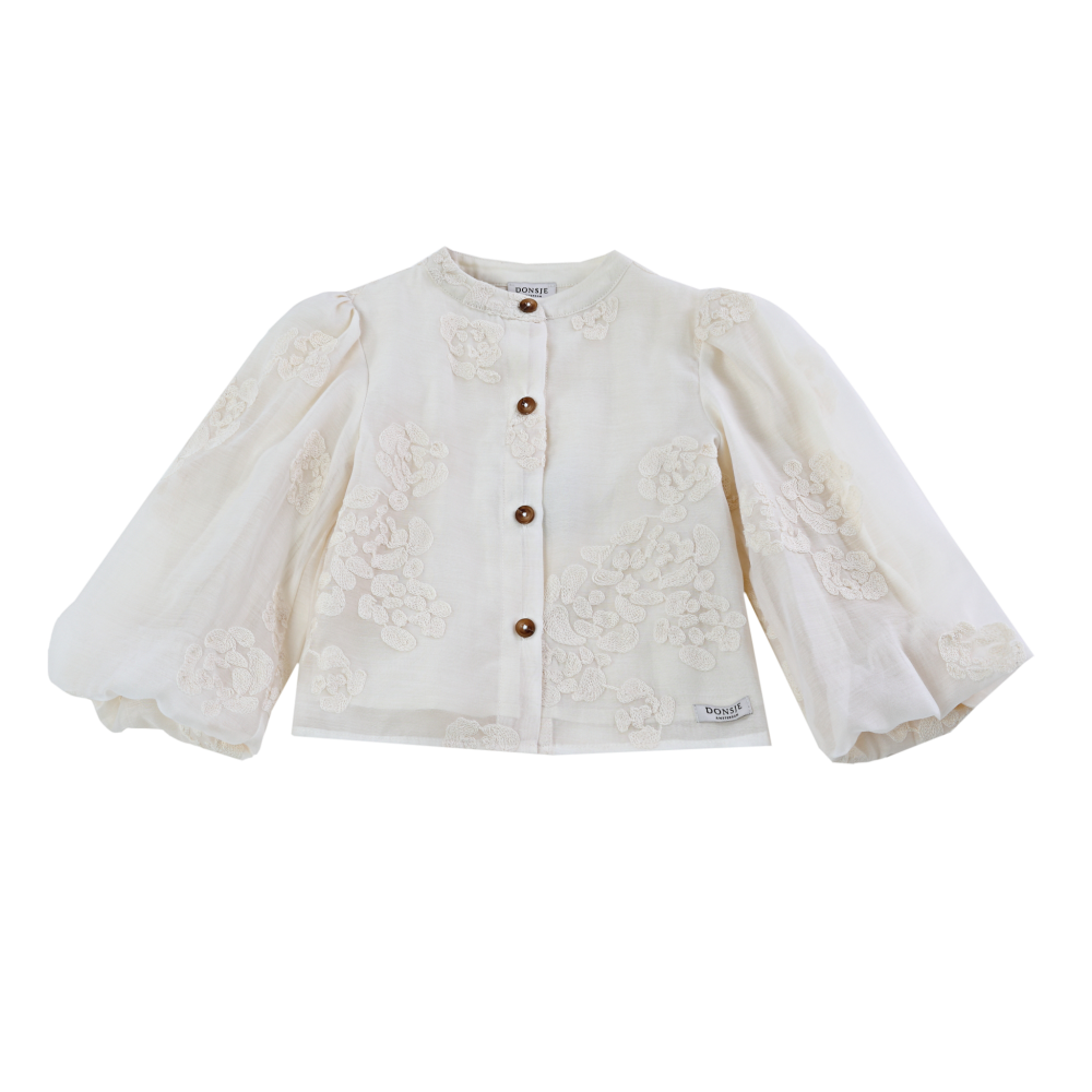 Opali Blouse | Warm White Blossom - Warm White Blossom
